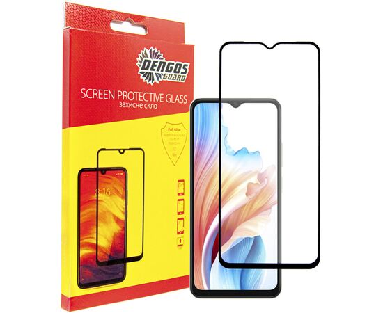 Скло захисне Dengos Oppo A18 (black) (TGFG-324)