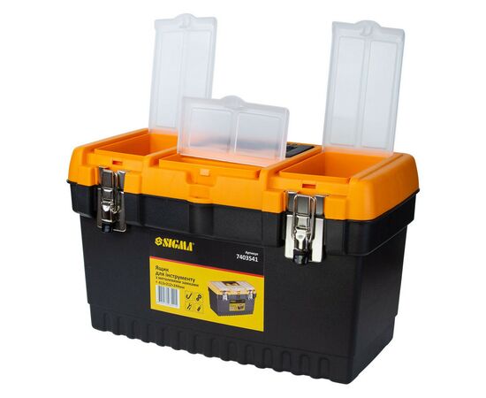 Ящик для инструментов Sigma c металлическими замками 413x212x244мм (7403541) (7403541), изображение 3 Ящик для инструментов Sigma c металлическими замками 413x212x244мм (7403541) (7403541), изображение 3