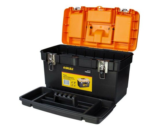 Ящик для инструментов Sigma c металлическими замками 413x212x244мм (7403541) (7403541), изображение 4 Ящик для инструментов Sigma c металлическими замками 413x212x244мм (7403541) (7403541), изображение 4