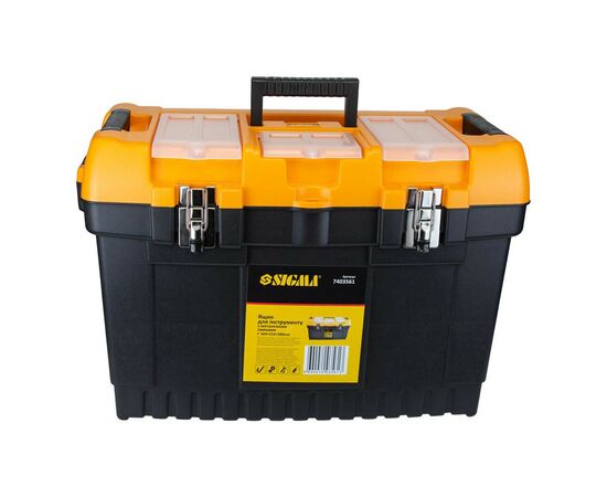 Ящик для инструментов Sigma c металлическими замками 564x310x388мм (7403561) (7403561), изображение 2 Ящик для инструментов Sigma c металлическими замками 564x310x388мм (7403561) (7403561), изображение 2