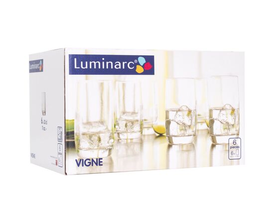 Набор стаканов Luminarc Vigne 330 мл високі 6 шт (N1321), изображение 3 Набор стаканов Luminarc Vigne 330 мл високі 6 шт (N1321), изображение 3