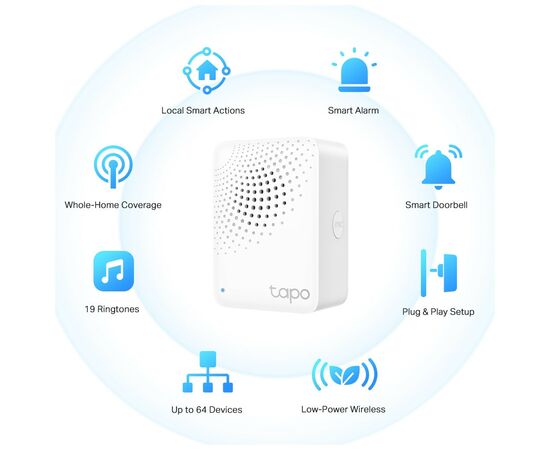 Модуль управления умным домом TP-Link Tapo H100, изображение 2 Модуль управления умным домом TP-Link Tapo H100, изображение 2