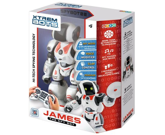 Интерактивная игрушка BlueRocket Робот-шпион Джеймс STEM (XT3803084), изображение 8 Интерактивная игрушка BlueRocket Робот-шпион Джеймс STEM (XT3803084), изображение 8