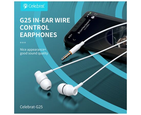 Наушники Celebrat G25 White (1006645), изображение 4 Наушники Celebrat G25 White (1006645), изображение 4