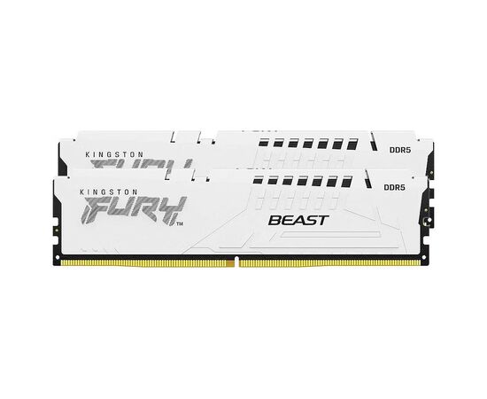 Модуль памяти для компьютера DDR5 32GB (2x16GB) 6000 MHz FURY Beast White Kingston Fury (ex.HyperX) (KF560C40BWK2-32), изображение 3 Модуль памяти для компьютера DDR5 32GB (2x16GB) 6000 MHz FURY Beast White Kingston Fury (ex.HyperX) (KF560C40BWK2-32), изображение 3