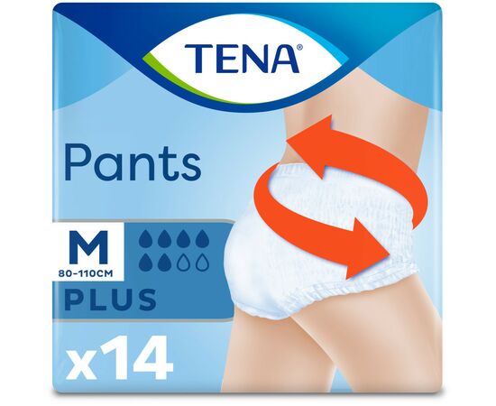 Подгузники для взрослых Tena Pants Plus M 14 (7322541773513), изображение 2 Подгузники для взрослых Tena Pants Plus M 14 (7322541773513), изображение 2
