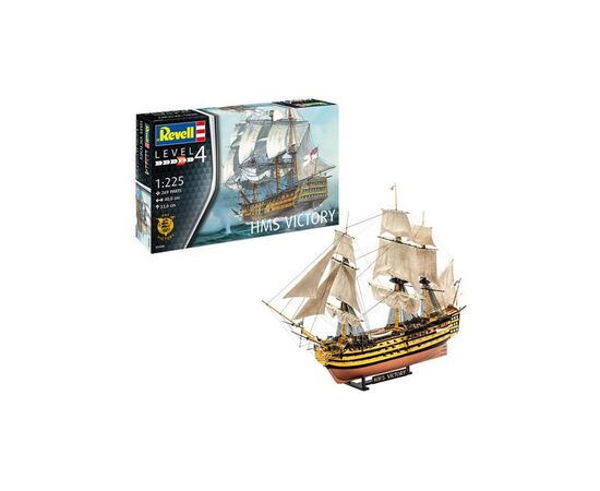 Сборная модель Revell Корабль Его Величества "Победа" уровень 4 масштаб 1:225 (RVL-05408), изображение 2 Сборная модель Revell Корабль Его Величества "Победа" уровень 4 масштаб 1:225 (RVL-05408), изображение 2