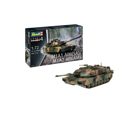 Сборная модель Revell Танк Абрамс M1A1 AIM(SA)/ M1A2 уровень 4 масштаб 1:72 (RVL-03346), изображение 2 Сборная модель Revell Танк Абрамс M1A1 AIM(SA)/ M1A2 уровень 4 масштаб 1:72 (RVL-03346), изображение 2