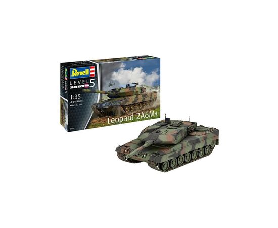 Сборная модель Revell Танк Леопард 2 A6M+ уровень 5 масштаб 1:35 (RVL-03342), изображение 2 Сборная модель Revell Танк Леопард 2 A6M+ уровень 5 масштаб 1:35 (RVL-03342), изображение 2