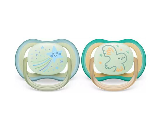 Пустушка Philips AVENT Ultra Air Нічна 0-6 міс 2 шт (SCF376/18)