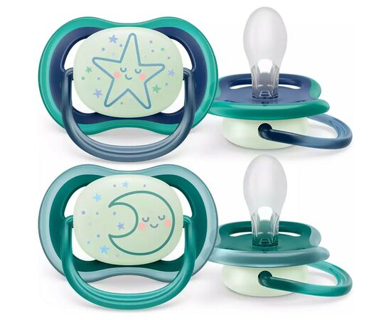 Пустышка Philips AVENT Ultra Air Нічна 6-18 міс 2 шт (SCF376/13), изображение 2 Пустышка Philips AVENT Ultra Air Нічна 6-18 міс 2 шт (SCF376/13), изображение 2