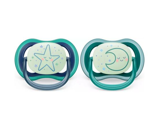 Пустушка Philips AVENT Ultra Air Нічна 6-18 міс 2 шт (SCF376/13)