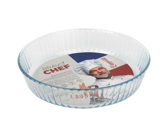 Форма для выпечки Bravo Chef скляна кругла 26 (BC-818B/FR), изображение 2