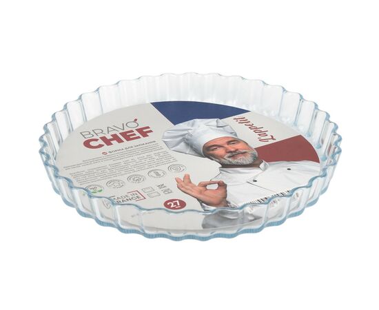Форма для выпечки Bravo Chef скляна кругла 27 (BC-803B/FR), изображение 2 Форма для выпечки Bravo Chef скляна кругла 27 (BC-803B/FR), изображение 2