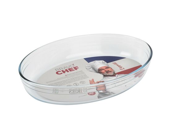 Форма для выпечки Bravo Chef склянна овальна 35 х 24 х 6 см (BC-347B/FR), изображение 4 Форма для выпечки Bravo Chef склянна овальна 35 х 24 х 6 см (BC-347B/FR), изображение 4