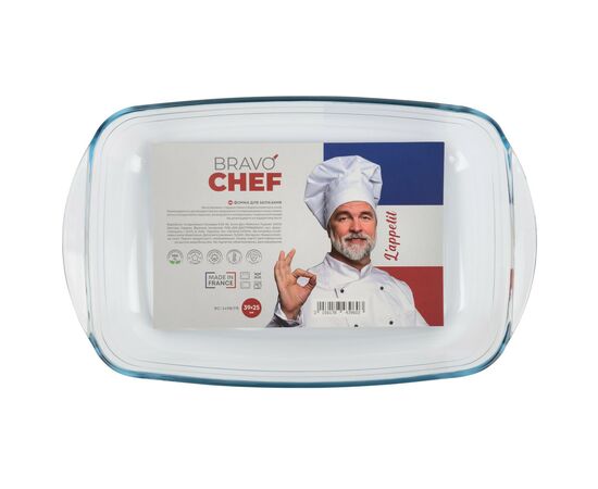 Форма для выпечки Bravo Chef склянна прямокутна 39 х 25 х 7 см (BC-249B/FR), изображение 3 Форма для выпечки Bravo Chef склянна прямокутна 39 х 25 х 7 см (BC-249B/FR), изображение 3