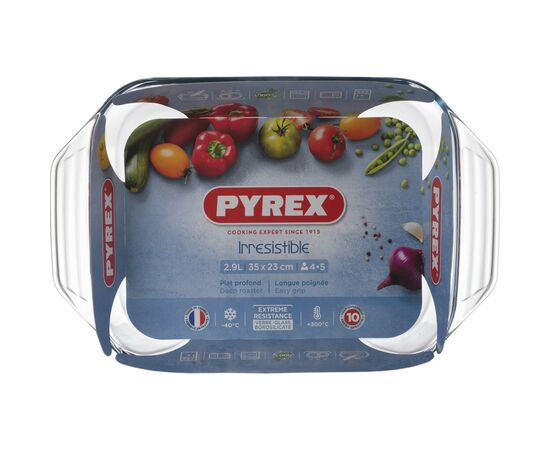 Форма для выпечки Pyrex Irresistible прямокутна 35 х 23 х 6 см 2,9 л (408B000/8046), изображение 6 Форма для выпечки Pyrex Irresistible прямокутна 35 х 23 х 6 см 2,9 л (408B000/8046), изображение 6