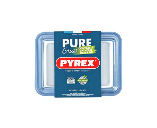 Форма для выпечки Pyrex Pure Glass прямокутна з кришкою 2.7 л (243A000/7044), изображение 5 Форма для выпечки Pyrex Pure Glass прямокутна з кришкою 2.7 л (243A000/7044), изображение 5