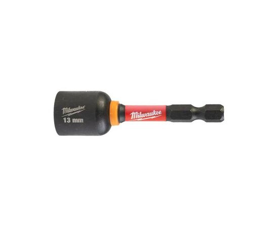 Головка магнітна Milwaukee 1/4", шестигранна, 13 мм Shockwave, ударостійка (4932492443)