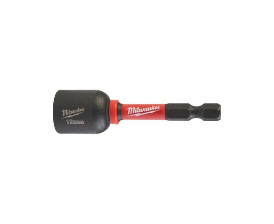 Головка магнітна Milwaukee 1/4", шестигранна, 12 мм Shockwave, ударостійка (4932492442)