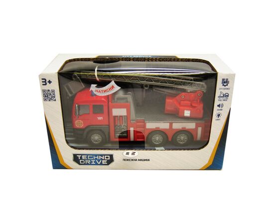 Спецтехника Techno Drive Пожарная машина со световыми и звуковыми эффектами (510125.270), изображение 2 Спецтехника Techno Drive Пожарная машина со световыми и звуковыми эффектами (510125.270), изображение 2