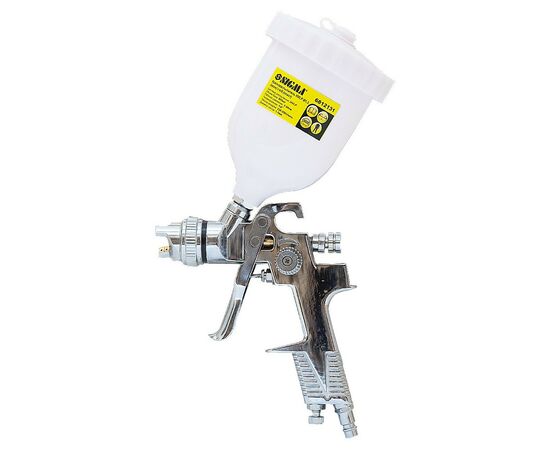 Краскопульт Sigma HVLP 1.3мм (хром) верхний бак, (пласт) (6812131), изображение 2