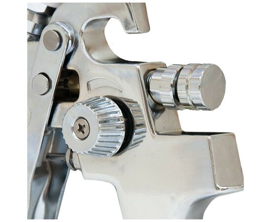 Краскопульт Sigma HVLP 1.3мм (хром) верхний бак, (пласт) (6812131), изображение 5