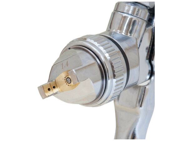 Краскопульт Sigma HVLP 1.4 (хром) верхний бак, (пласт) (6812051), изображение 4 Краскопульт Sigma HVLP 1.4 (хром) верхний бак, (пласт) (6812051), изображение 4