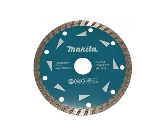 Круг відрізний Makita алмазний по бетону турбо 125х22.23 мм (D-41632)