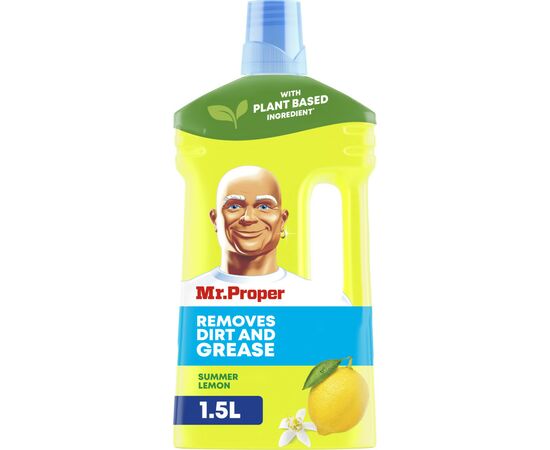 Средство для мытья пола Mr. Proper Чистота и блеск Лимон 1.5 л (5410076957484)