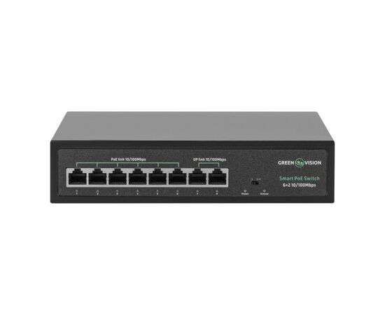 Коммутатор сетевой Greenvision GV-015-D-06+2P, изображение 3 Коммутатор сетевой Greenvision GV-015-D-06+2P, изображение 3