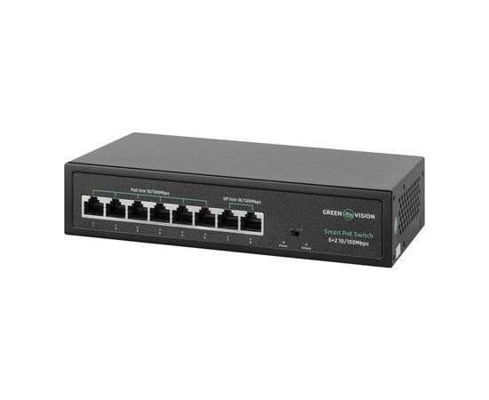 Коммутатор сетевой Greenvision GV-015-D-06+2P