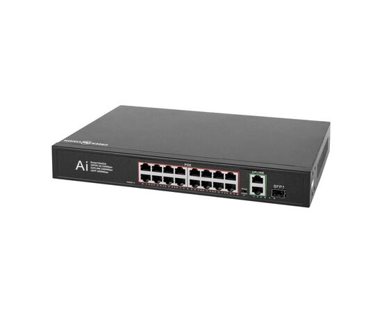 Комутатор мережевий Greenvision GV-010-D-16+2 PG+1 SFP (GV-010-D-16+2PG+1SFP)