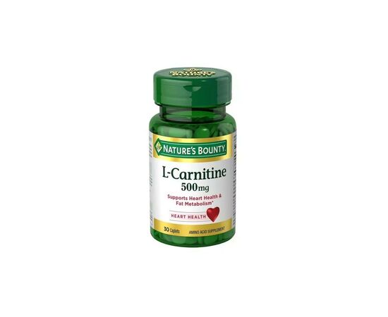 Витаминно-минеральный комплекс Nature's Bounty L-Карнитин, 500 мг, L-Carnitine, 30 каплет (NRT01683)