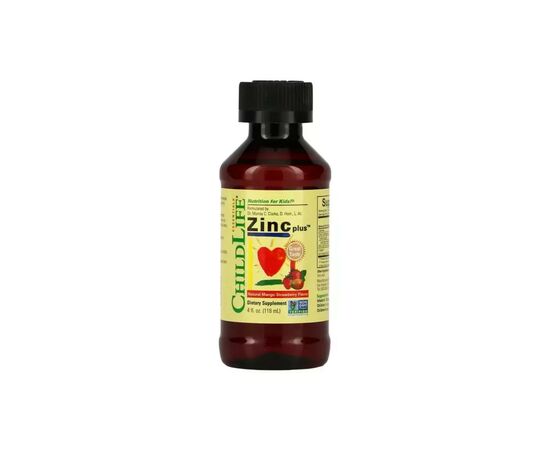 Витаминно-минеральный комплекс ChildLife Жидкий цинк для детей, вкус манго и клубники, Zinc Plus, 118 м (CDL-10350)