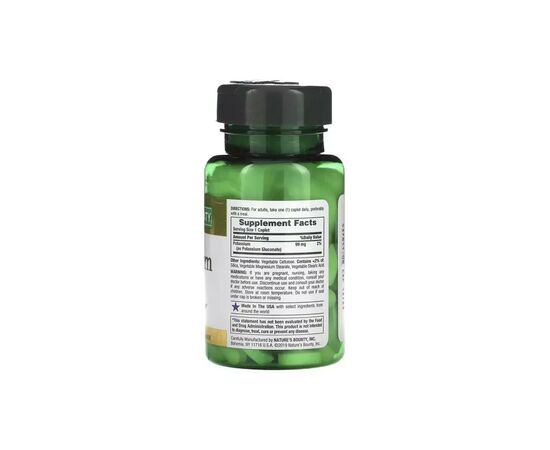 Минералы Nature's Bounty Калий, 99 мг, Potassium, 100 каплет (NRT-01110), изображение 2 Минералы Nature's Bounty Калий, 99 мг, Potassium, 100 каплет (NRT-01110), изображение 2