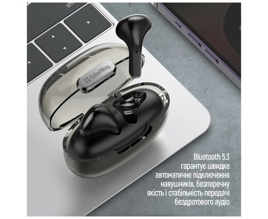Наушники ColorWay Slim TWS-2 Earbuds Black (CW-TWS2BK), изображение 11 Наушники ColorWay Slim TWS-2 Earbuds Black (CW-TWS2BK), изображение 11