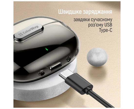 Наушники ColorWay Slim TWS-2 Earbuds Black (CW-TWS2BK), изображение 7 Наушники ColorWay Slim TWS-2 Earbuds Black (CW-TWS2BK), изображение 7