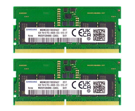 Модуль памяти для ноутбука SoDIMM DDR5 16GB (2x8GB) 5600 MHz Samsung (M425R1GB4BB0-CWMOL)