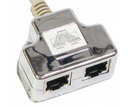 Разветвитель витой пары, UTP, cat.5e, 1*Male/RJ45-2*Femail/RJ45 Hypernet (YT4-U2-U2), изображение 2 Разветвитель витой пары, UTP, cat.5e, 1*Male/RJ45-2*Femail/RJ45 Hypernet (YT4-U2-U2), изображение 2