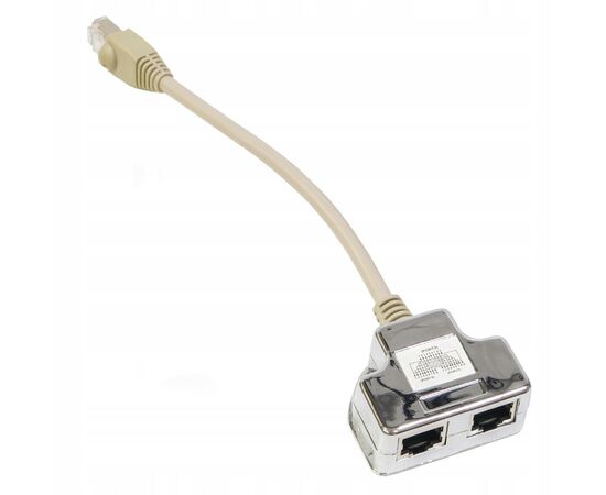 Розгалужувач витої пари, UTP, cat.5e, 1*Male/RJ45-2*Femail/RJ45 Hypernet (YT4-U2-U2)