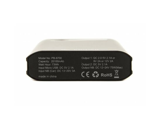 Батарея универсальная PowerPlant PB-9700 20100mAh (PB930111), изображение 3 Батарея универсальная PowerPlant PB-9700 20100mAh (PB930111), изображение 3