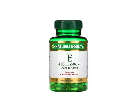 Вітамін Nature's Bounty Вітамін E швидкого вивільнення, 1000 МО, 450 мг, Vitamin E, 60 г (NRT-01799)