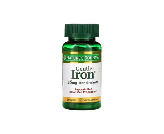 Минералы Nature's Bounty Железо, 28 мг, Gentle Iron, 90 капсул (NRT-01603)