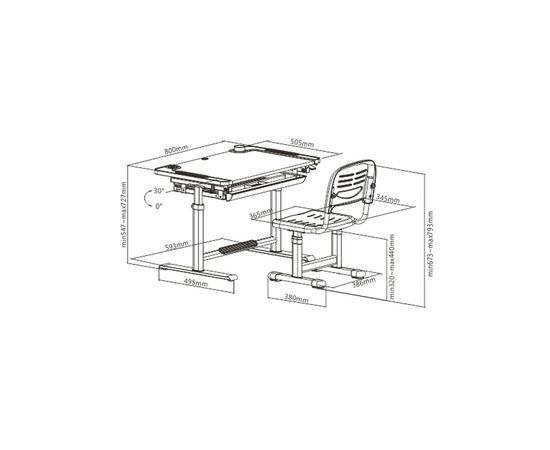 Парта со стулом Cubby Lupin Pink (Lupin pink KIDS FURNITURE), изображение 12 Парта со стулом Cubby Lupin Pink (Lupin pink KIDS FURNITURE), изображение 12