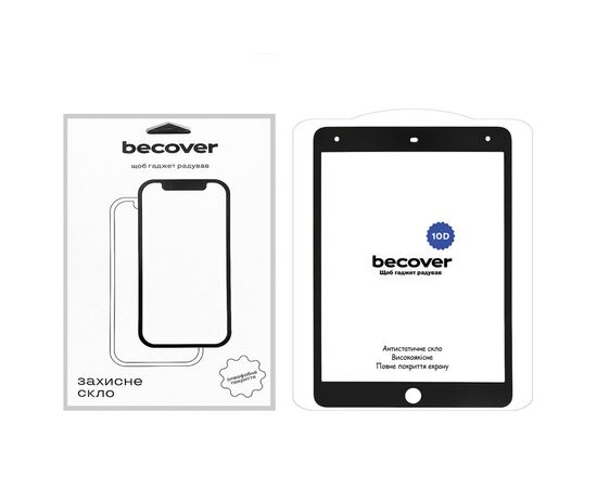 Стекло защитное BeCover 10D Apple iPad 10.2 2019/2020/2021 Black (710572)