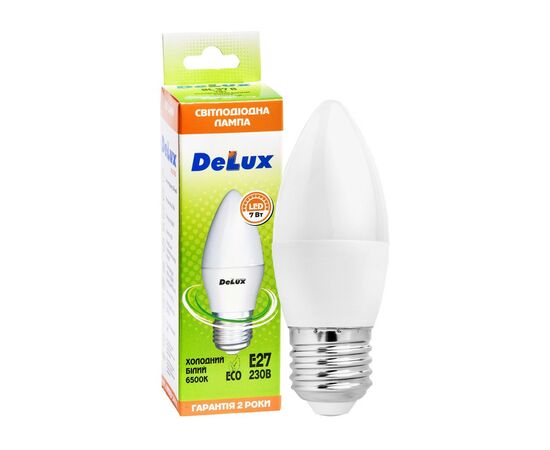 Лампочка Delux BL37B 7Вт 6500K 220В E27 (90021349), изображение 2 Лампочка Delux BL37B 7Вт 6500K 220В E27 (90021349), изображение 2