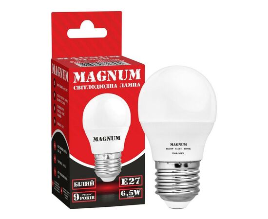 Лампочка MAGNUM BL50P 6,5Вт 4100K 220В E27 (90020572), изображение 2 Лампочка MAGNUM BL50P 6,5Вт 4100K 220В E27 (90020572), изображение 2