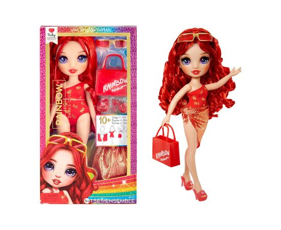 Кукла Rainbow High серии Swim & Style - Руби (507277), изображение 7 Кукла Rainbow High серии Swim & Style - Руби (507277), изображение 7