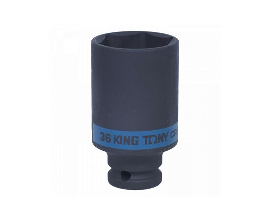 Головка торцевая KING TONY 1/2" 36 мм шестигранная ударная длинная (443536M)